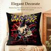 Band EExodus Cushion Cover Natural Linen Organic Fabric DoubleSided Printing Sofa Home Decor Gift Pillow Case