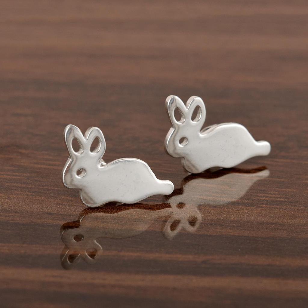 Bunny Stud Earrings - 925 Sterling Silver