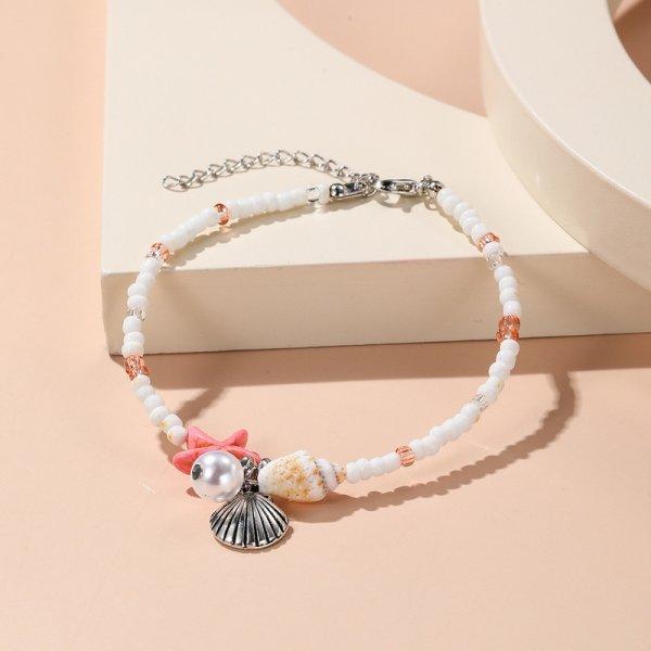 Bohemian Multilayer Starfish Bracelets for Women Y2K Summer Beach Pearl Shell Charm Elastic Beaded Bracelet Fashion Jewelry Gift