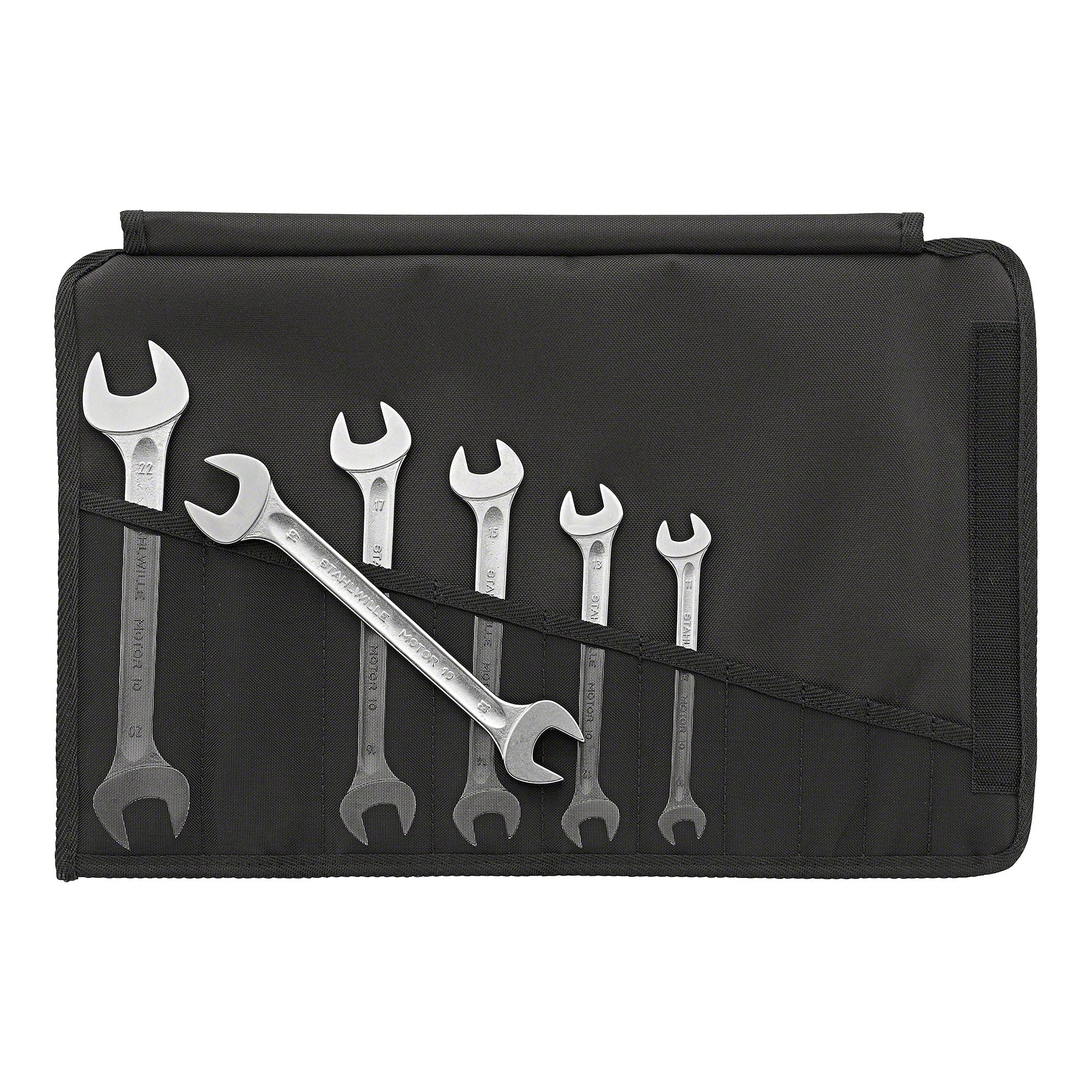 

Набор гаечных ключей STAHLWILLE с 6-предметным двусторонним скручивающимся чехлом, 10/6