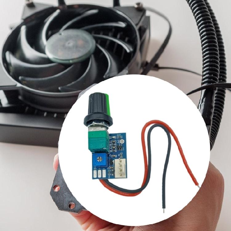 12V Manual 4-Wire PWM Fan Speed Motor Controller Board Knob Switch Electrical Equipment Governor Module Power Supply