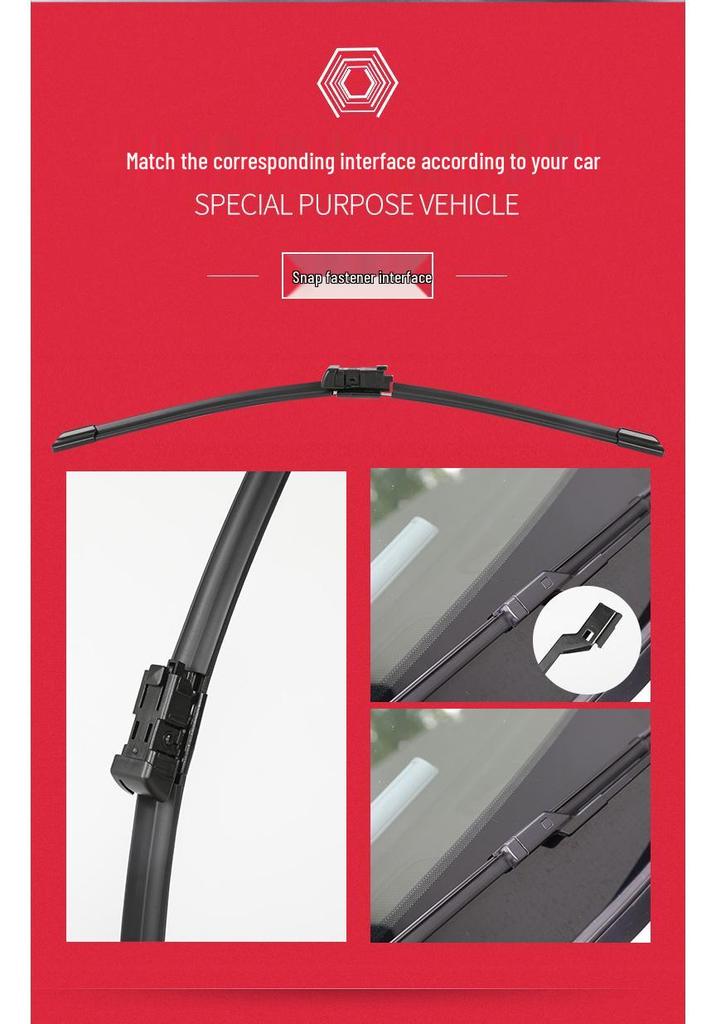 Foton Aoling Suyun Frameless Wiper Blade for Light and Box Trucks - Water Wiper Rubber Strip Accessories