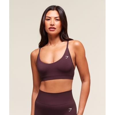 Sutiã Esportivo Racerback Sem Costura para o Dia a Dia Cereja Roxo B4c1v Pcds