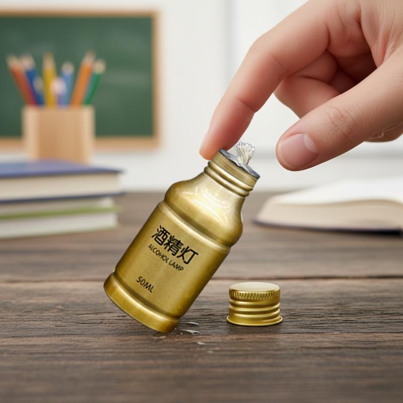 1 Stück tragbare Aluminiumlegierungslampe Alkohol-Flüssigkocher 50ML Kocher Alkohollampe für Outdoor-Survival Camping Labor Lehre