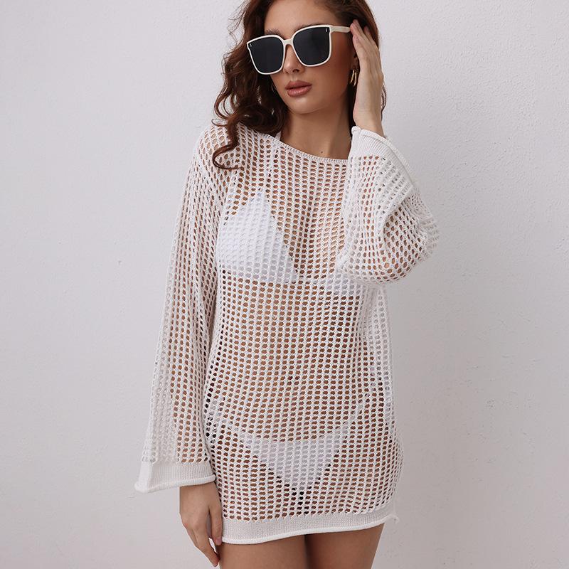 Nové přeshraniční rozparkové zakrytí Volný svršek na bikiny s odhalenými rameny Plážový