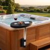 Universal Spa Side Tray for Hot Tubs and Jacuzzis 360° Rotatable Anti-slip Surface Durable Stainless Steel Mount