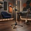 Tripod Audio Capture Device Holder Stand Sturdy Metal Instrument Mic