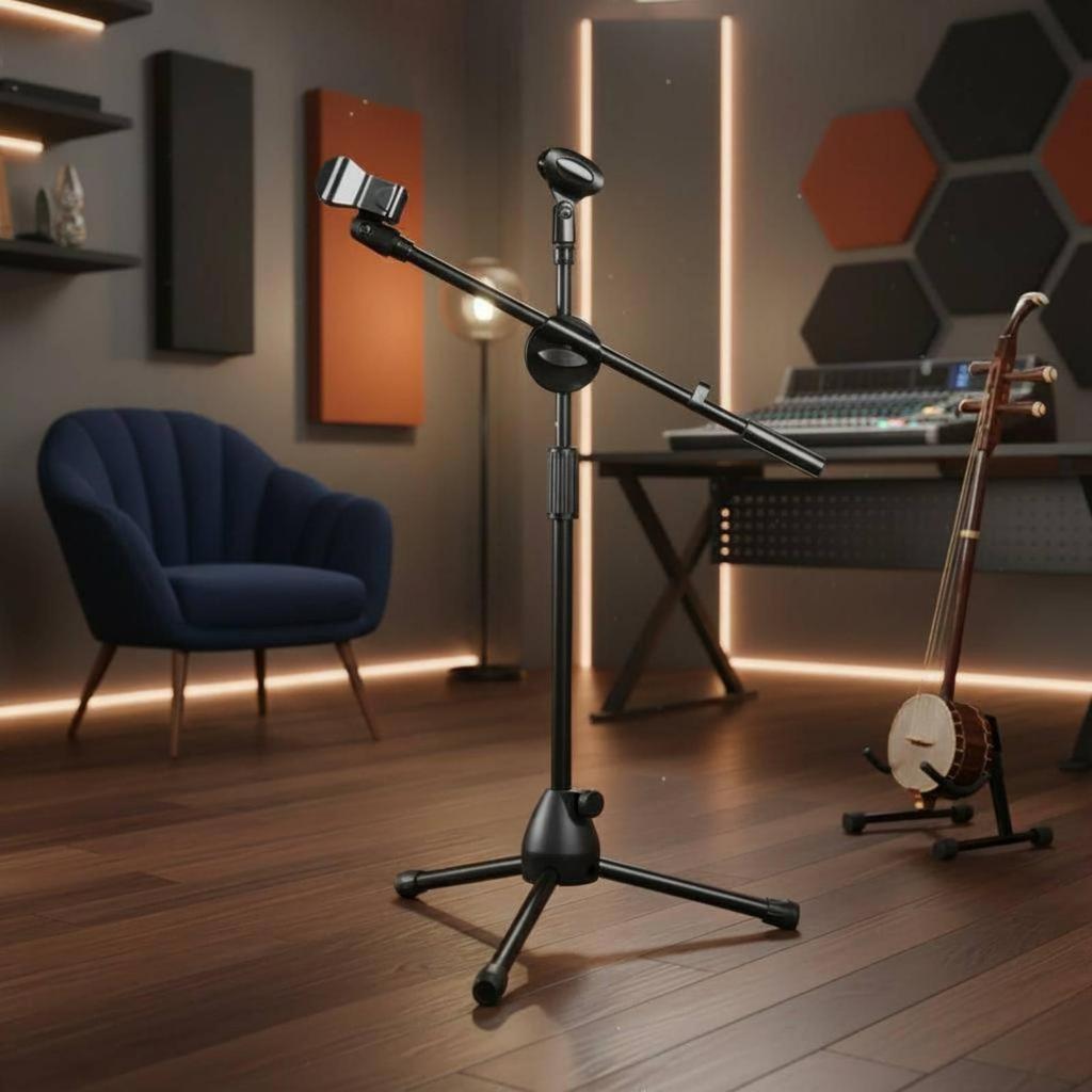 Tripod Audio Capture Device Holder Stand Sturdy Metal Instrument Mic