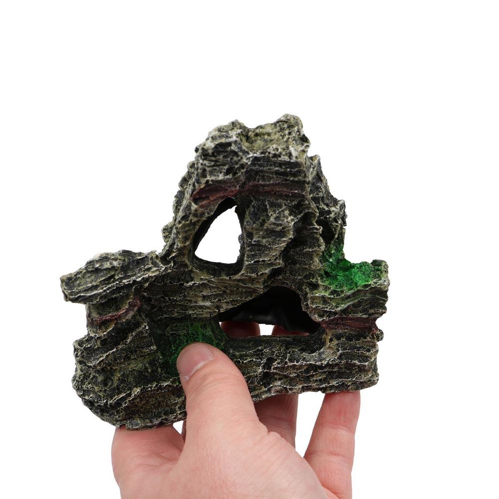 Durable Rock Shape Fake Mountain Ornament Fish Shrimp Shelter Fish Tank Fish Hiding Cave