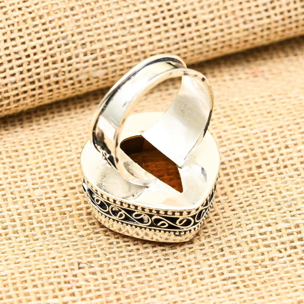 Honey Topaz Gemstone Ring 925 Sterling Silver Handmade Jewelry Thanksgiving Gift For Her