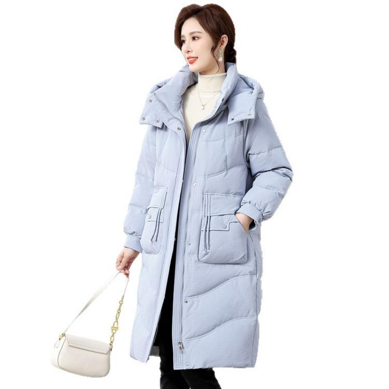 Middle Mother Winter Clothes New Waist Down Cotton-padded Clothes Long Knee-padded Jackets Autumn and Winter Cotton-padded Jackets Female Thick