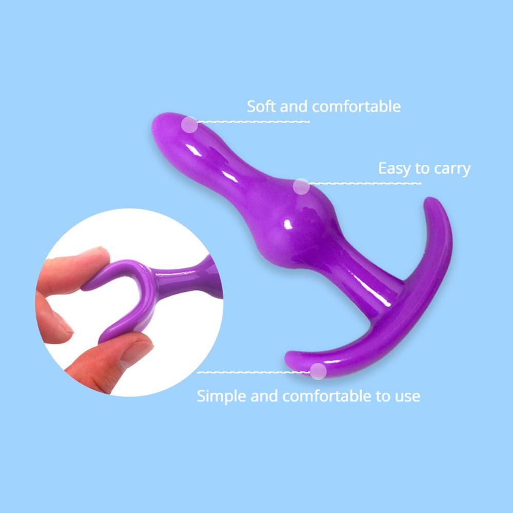 Měkké silikonové anální kolíky pro začátečníky Anální stimulátor Trenér Sex Play Hračka pro ženy Páry Masáž bodu G Unisex sex
