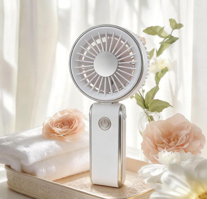 Creative Cartoon Mini Handheld Fan with USB Charging and Phone Holder