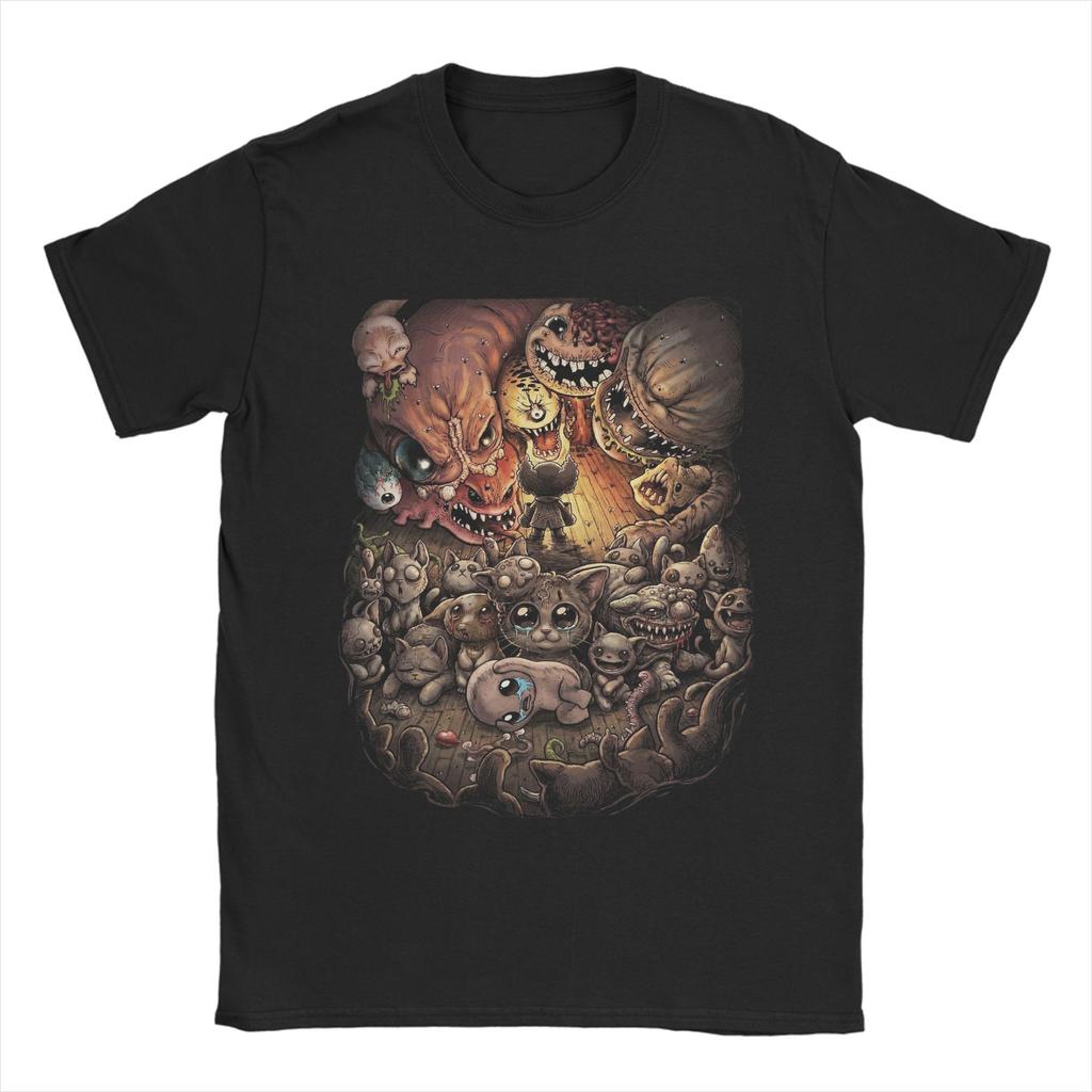 Mewgenics Charaktere Katze Spiel T-Shirts für Unisex Neuheit Baumwolle T-Shirt Rundhals Kurzarm T-Shirt Sommerkleidung