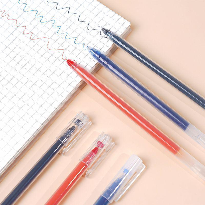 Super Capacity Direct-Fill Exam Pen: Black Needle-Tip Rollerball Water-Based Pen for Students