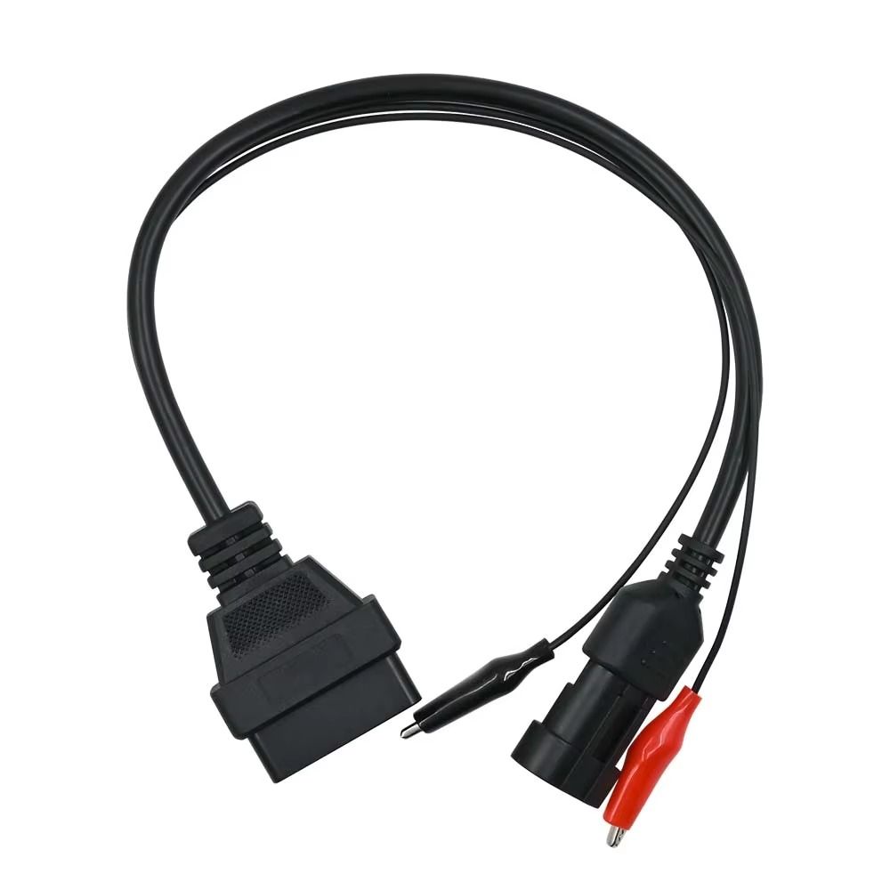 Black OBDII Connector Adapter 3Pin to 16Pin OBD2 Plug Adapter Diagnostic Cable Adapter  For Lancia