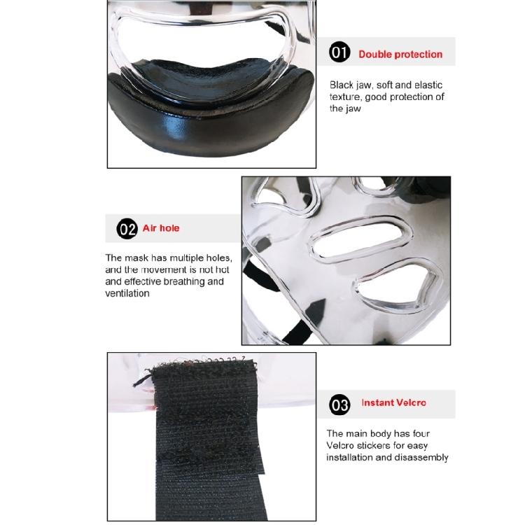 Taekwondo Clear Detachable Protector Protective Mask Face Guard Headgear Guard Helmets Cover Head Protector Enduring