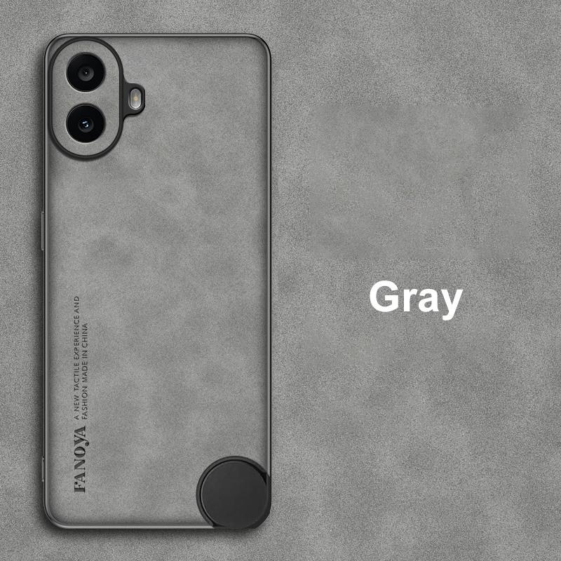 For CMF Phone 1 Case Luxury PU Leather Phone Case For Nothing CMF Phone 1 Back Cover Matte Silicone Shockproof Full Protection