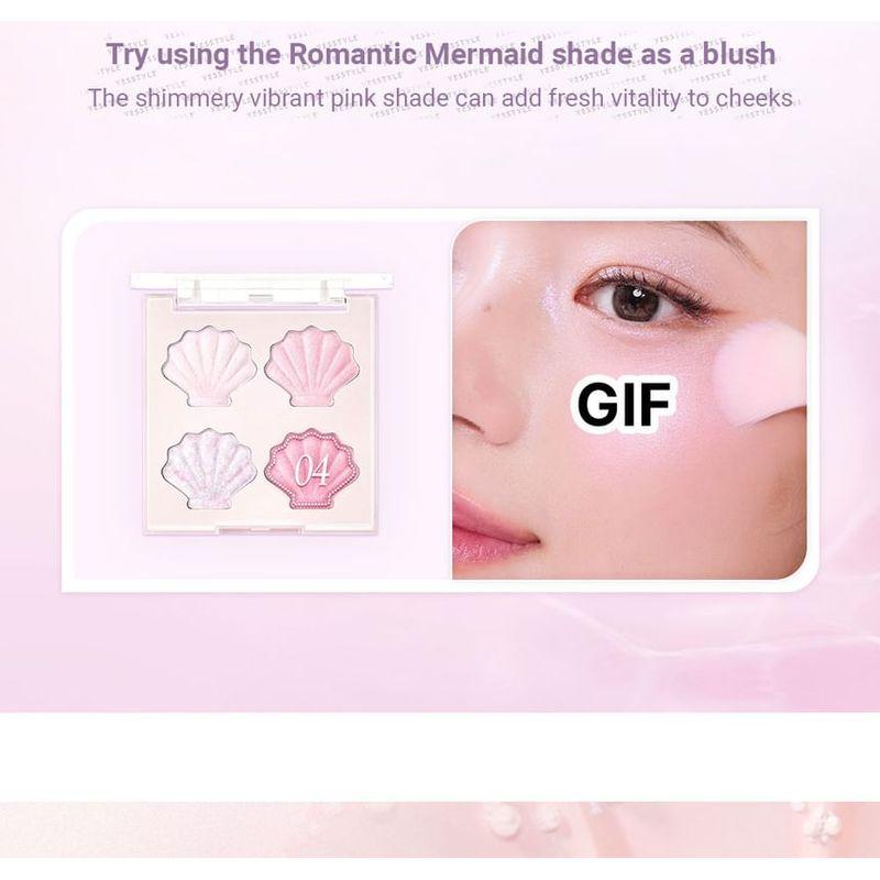 DASIQUE Shine Glowy Highlighter Palette Twinkle Mermaid Collection