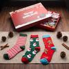 Interactive Parent Child Game 12 Pairs Christmas Socks Advent Calendar 2026, 24 Days Countdown Holiday Anticipation Surprise Set with Cotton