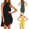 Chic Womens Holiday Irregular Ladies Summer Beach Sleeveless Party Dress For Effortless Style And Comfort