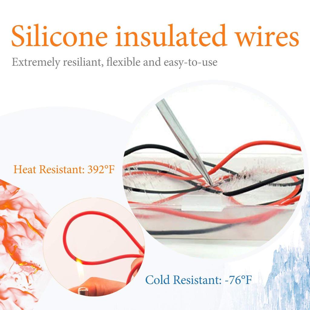 KM100 Digital Multimeter with Case and KET01 Soft Silicone Electrician Test Leads Kit