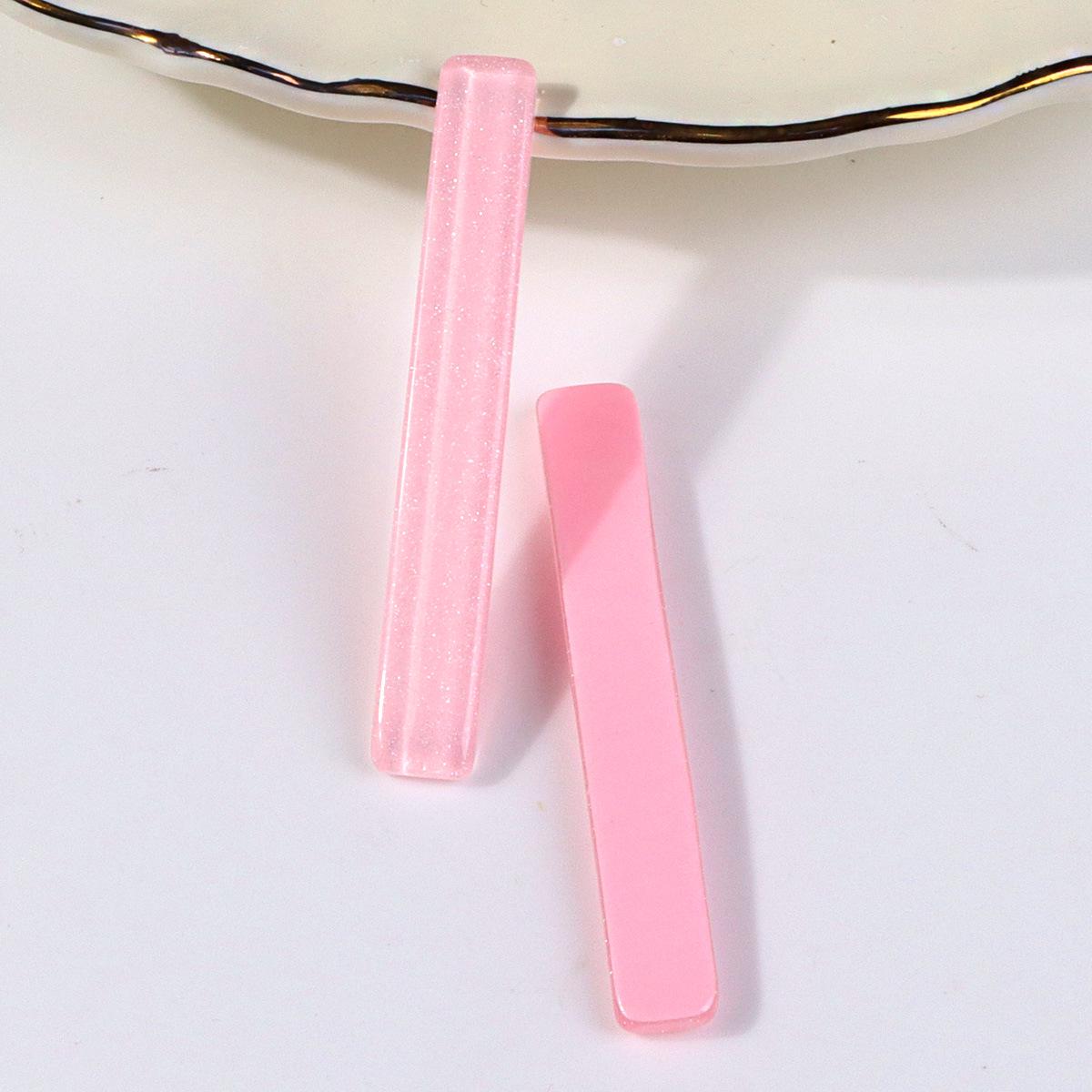 Colorful Geometric Glitter Hair Clip Resin Stickers - DIY Jewelry Accessory розовый