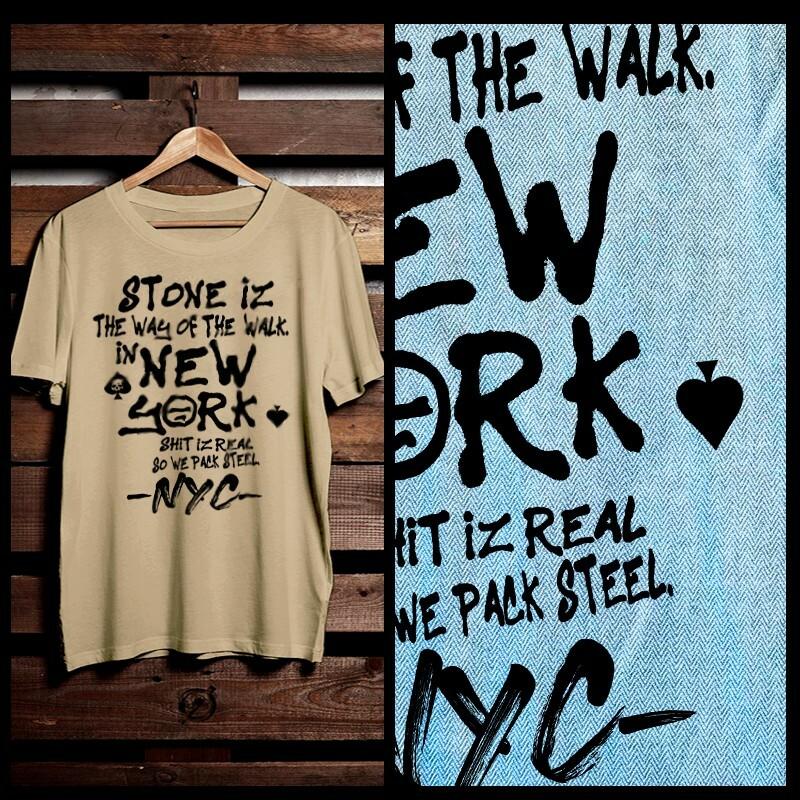 

Hip Hop t-shirt 90s rap music underground Cypha Brooklyn Stone iz XL Tan tee M