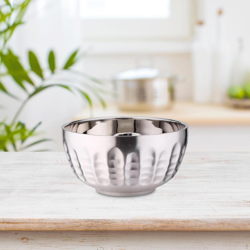 Stainless Steel Bowl Dessert Double Walled Insulated for Home Party Camping