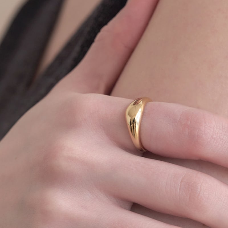 halden round ball bold ring (R001_gold)