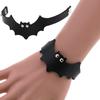 Punk Black Bat Pu Leather Bracelet For Women Men Hip Hop Bracelet Trend Retro Gothic Jewelry Dancer Accessories