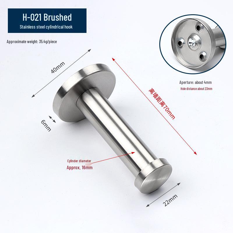 Stainless Steel Mini Single Coat Hook for Home, Hotel, Bathroom, Entryway, and Toilet - Ideal for Clothes and Hats