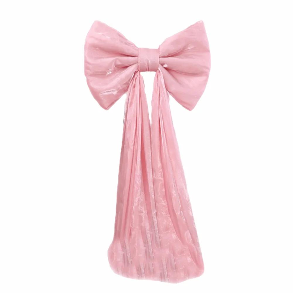 Bow 50x38cm Giant Bow Wall Backdrop Pink Iridescent Drift Strip 3 Meters Bow Wall Decor Creative Design Large Velvet