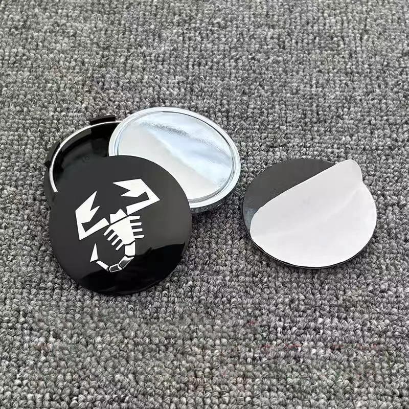 56mm Car Wheel Hub Cover Sticker Accessory For Fiat Abarth 500 Tipo FR Panda Argo Freemont Viaggio Bravo Punto Doblo Pulse Stilo