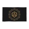 Polyhedral D20 Dice Monogram Bronze Tabletop RPG Soft Face Towel Quick Dry Pool Bath Cotton Towels Breathable