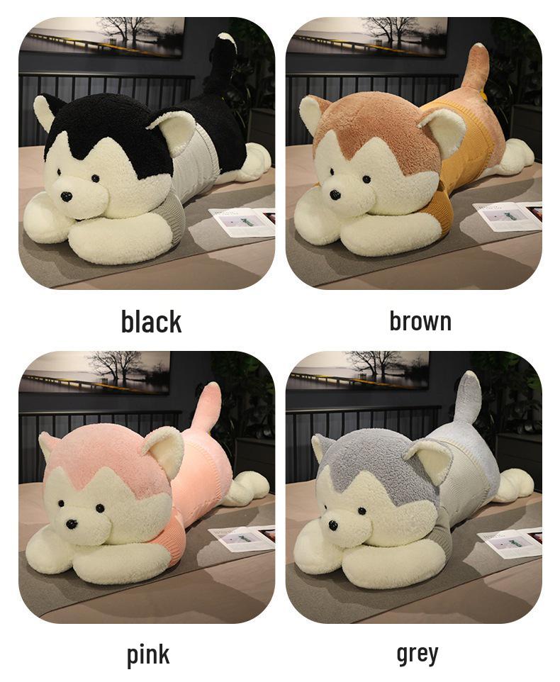 Husky Plush Slouchy Pillow - Super Soft Cute Bedtime Doll