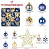 Christmas 6cm Painted Electroplated Ball Set Shatterproof Christmas Tree Decoration Ball Decorations With Hooks For Tree Indoor