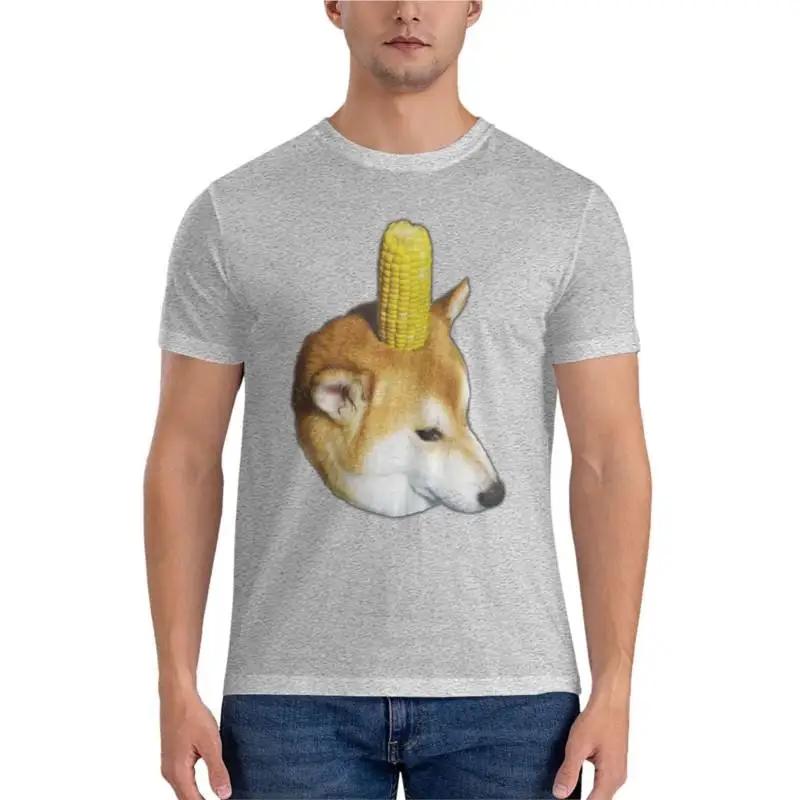

corn shibe doggo Graphic TShirt tshirts man black tshirts for men t shirts for men cotton aesthetic clothes S