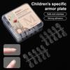 100 Pcs Kids Fake Nail Tips False Nails Press On Nails Coffin Artificial Nails Clear Fake Nail Tips For Extension Manicure Tool