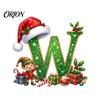 Unique Festive Gift for Family Personalized 26 Alphabet Christmas Ornament with Santa Hat Elf Design, Acrylic Customized Wrapping Tag Hanging