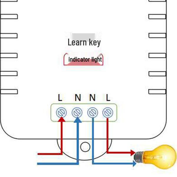 AC 220V Single-Circuit Lamp Controller with Long-Distance 2-Key Remote