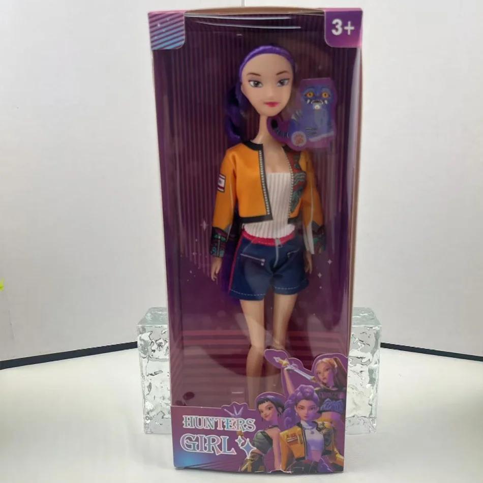 Anime 30CM K-Pop Demon Hunters Doll Vinyl Toy Rumi Mira zoi Character vinyl mask figurine Birthday Gift Fan Club Gifts