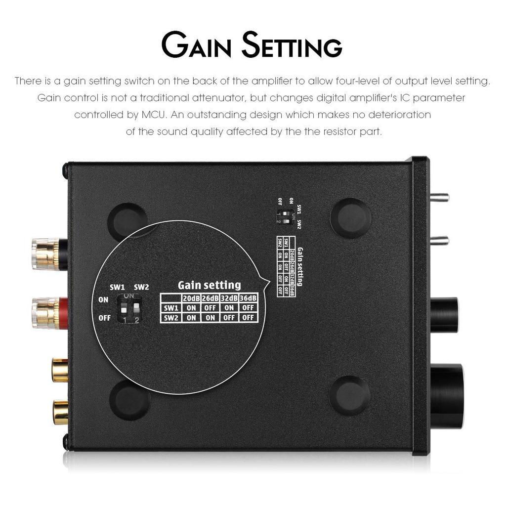 Mini Digital Power Amplifier 100W Subwoofer Compatible Full Frequency Compatible Amplifier Power Amplifier [Nobsound G2]