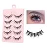 False eyelashes upper lashes 5 pairs natural black axis soft core ultra-lightweight handmade reusable light makeup everyday makeup.
