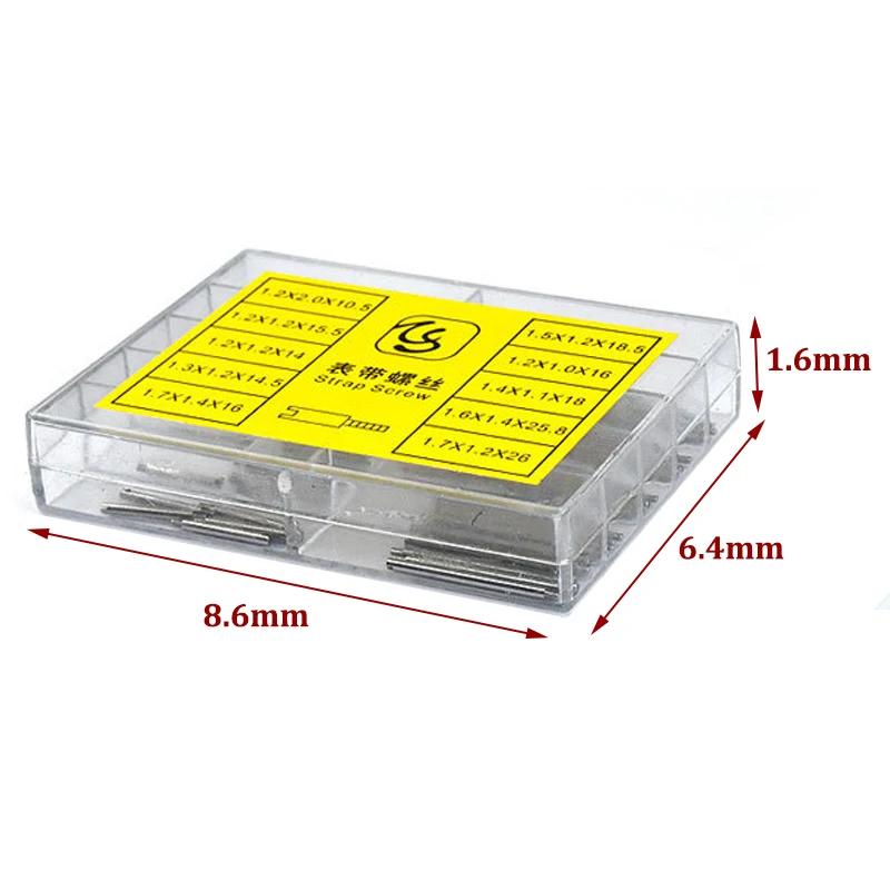 

50 шт. винтовых стержней для ремешка часов Rolex, металлический ремешок, винт из нержавеющей стали, инструменты для ремонта часов, набор инструментов для деталей часов, аксессуары