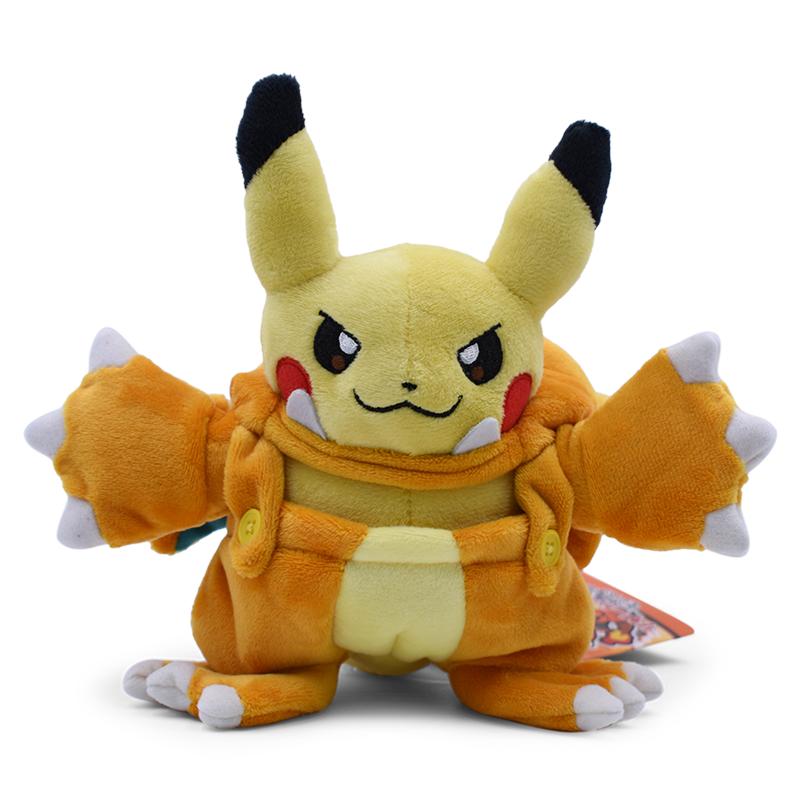 Cos Eevee Pikachu Cosplay Plush Toys Charizard Peluche Lucario Stuffed Animal Doll Plushies Cute Cartoon Gift Cartoon 20-25CM