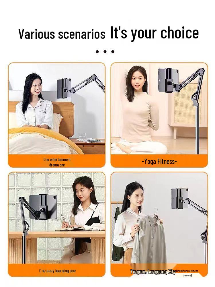 Adjustable Floor & Desktop Universal Tablet Stand