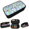 Cartoon Colorful Unicorn Pattern Pencil Case for Kids School Pen Box Pencil Bag Stationery Supplies Pen Holder Bag