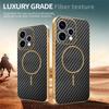 Coque de téléphone pour Oppo Reno15 5G (Global) / 15c 5G (Chine) Coque arrière de téléphone en TPU plaqué électrolytiquement à texture fibre de carbone