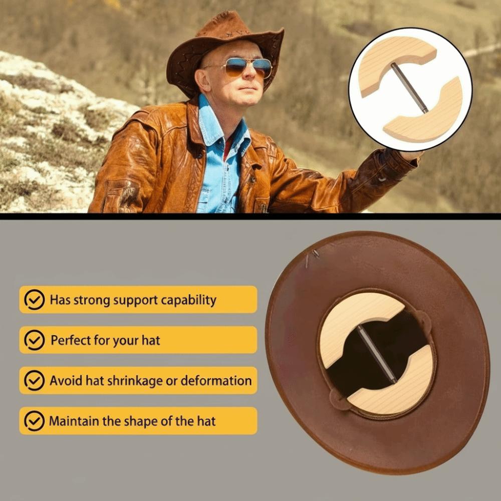 Adjustable Cowboy Baseball Holders Compact Wooden Hat Holder Hat Stretcher Horseback Riding